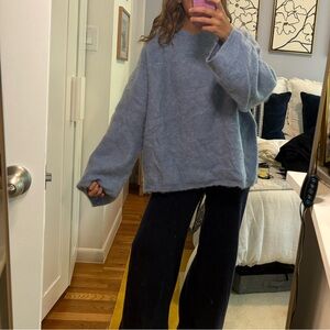 H&M Light Blue Mohair Wool Sweater